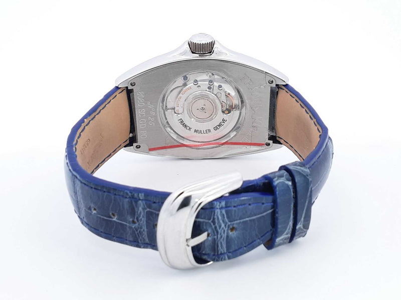 Franck Muller Cintree Curvex 42mm Watch In Blue Sd0125ezxzsa