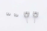 3.64ctw Lab Grown Diamond Stud Earrings In 14k White Gold 1.9 Grams Eb1024irxsa