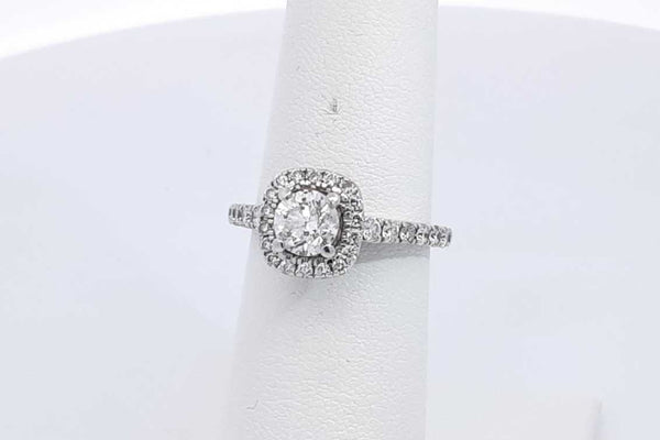 1.0ctw Diamond Ring In 14k White Gold 3.5 Grams Size 5.5 Eb0225lxxzsa