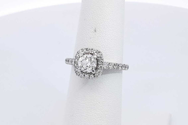 1.0ctw Diamond Ring In 14k White Gold 3.5 Grams Size 5.5 Eb0225lxxzsa