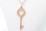 Tiffany & Co. 18k Rose Gold Atlas Key Necklace 4.2 Grams 16 Inch Eb0824prxsa