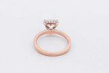 0.69cttw Trillion Cut Diamond Ring In 18k Rose Gold 2.7 Grams Size 4 Eb0826irxsa