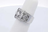 1.01cttw Diamond Ring In 14k White Gold 6.9 Grams Size 5 Eb0326rrxdu