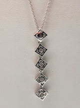 0.90 Cttw Lab Grown Diamonds 0.925 Silver 3.8g Drop Necklace 19 In Do0325lxzde