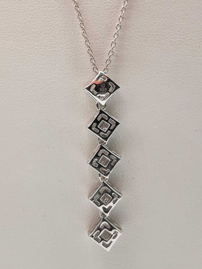 0.90 Cttw Lab Grown Diamonds 0.925 Silver 3.8g Drop Necklace 19 In Do0325lxzde
