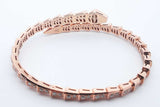 Bvlgari Rose Gold Pave Diamond Boheme Bangle 6.5 In 2.5cttw 27.1g Lh0724llxzxde