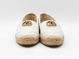 Gucci Gg Marmont Charlotte Espadrilles In Matelassé Leather Size 7 Fw0926lordu