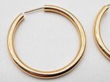 14k Yellow Gold 8.2g Hollow Hoop Earrings Do1124wcxde