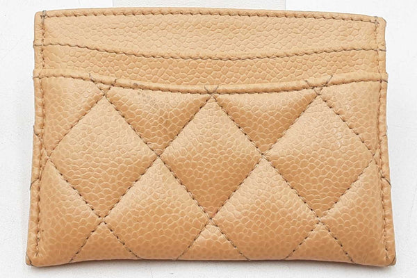 Chanel Quilted Caviar Interlocking Cc Logo Card Holder Eb1125lrxdu