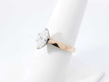 1.05 Cttw Marquise Diamond & 14k Gold Solitaire Ring 2.7g Size 7.5 Fw0826orzxdu