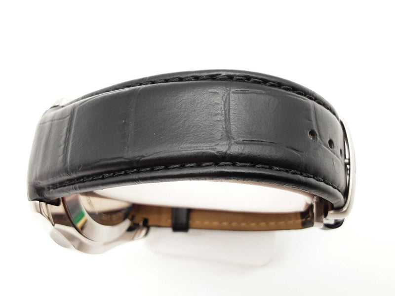 Tissot 40mm Couturier Black Dial Leather Band Steel Quartz Watch Do0725loxde