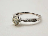 Approx 1.0 Ctw Diamonds 18k White Gold 2.4g Ring Size 8.25 Do1024loxzde