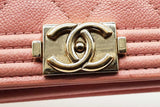 Chanel Pink Quilted Caviar Boy Wallet On Chain Eb1026lsxzde