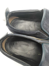 Fendi Monster Navy Blue Suede Slip On Sneakers Size 11 Eb0925ocrde