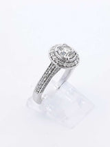 1.0 Ctw Diamond & 14k White Gold Engagement Ring 6.5 Grams Size 5.5 Fw0525lwxzdu