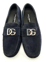 Dolce & Gabbana Navy Blue Suede Driver Loafers Size 11 Eb1124crsa