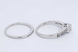0.76cttw Diamond Wedding Set In 14k White Gold 5.6 Grams Size 8.5 Eb1225woxdu