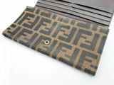 Fendi Zucca Pattern Canvas Bifold Long Wallet Fw0824lrxsa