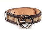 Gucci Interlocking G Buckle With Gg Supreme Canvas Belt Size 85|34 Fw0725izdu
