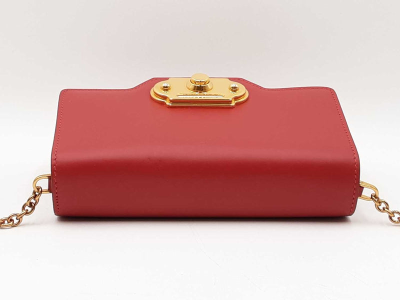 Dolce & Gabbana Welcome Shoulder Bag In Red Leather Fw0725lcrdu