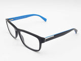 Prada Matte Black & Blue Full Rim Square Acetate Eyeglasses Fw0226lxzdu
