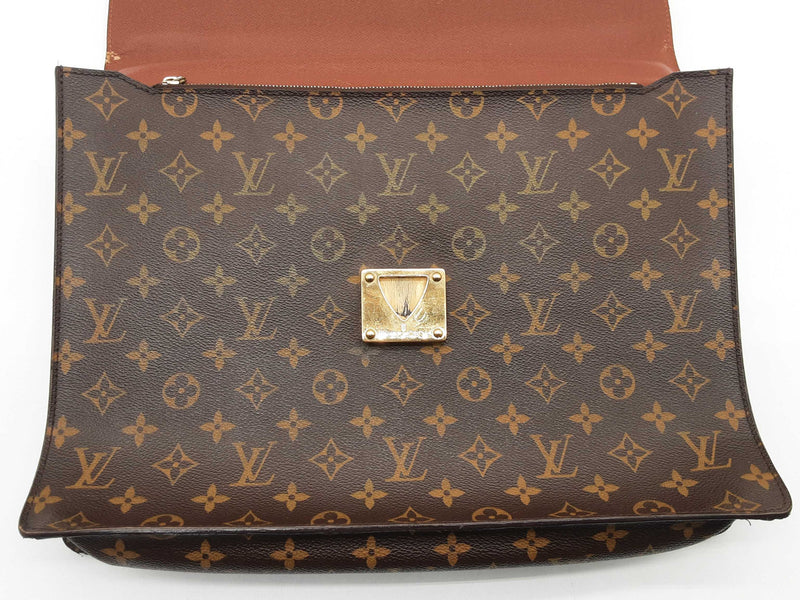 Louis Vuitton Brown Monogram Coated Canvas Briefcase Do0125wrxde