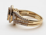 1.14 Cttw Lab Grown Diamonds 10k Yg 4.7g 2 Ring Set Size 5.75 Do1125oxzde