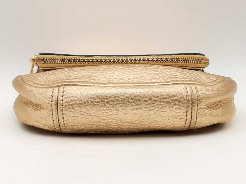 Michael Kors Bedford Flap Gold Metallic Pebbled Leather Crossbody Sd0325orsa