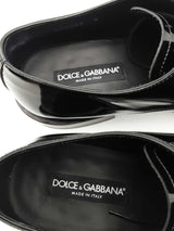 Dolce & Gabbana Derby Black Patent Leather Shoes Size 9 Eb0126lxzsa