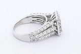 3.24cttw Diamond Ring In 14k White Gold 8.4 Grams Size 8 Eb0226oxxzde