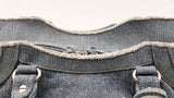 Balenciaga Crystal Neo Cagole City Bag In Distressed Blue Denim Fw0126lrxzdu