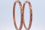 4.5cttw Diamond Inside Out Hoop Earrings 18k Rose Gold 19.5 Grams Eb0426orxzdu
