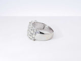 2.0 Cttw Diamond & 14k White Gold Four-row Ring 5.1 Grams Size 8 Fw0925pcsdu
