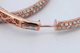4.5cttw Diamond Inside Out Hoop Earrings 18k Rose Gold 19.5 Grams Eb0426orxzdu