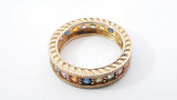 Rainbow Sapphire Eternity Band In 14k Yellow Gold 6 Grams Size 9 Fw1025lerdu