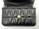 Versace Virtus Black Quilted Leather Chain Crossbody Bag Do0125pxzde