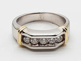 0.35 Cttw Natural Diamonds 14k Two Tone Gold 12.1g Ring Size 10.25 Do0526exzde