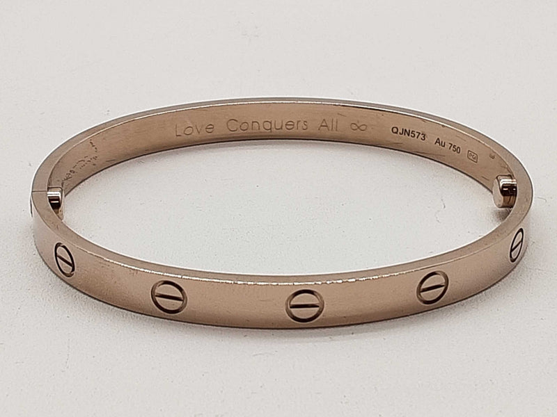 Cartier Love 18k White Gold 35.6g Bangle Bracelet Cartier Size 18 Do0824pxzxmia