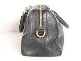 Gucci Guccissima Boston Black Leather Satchel Bag Sd0726porde