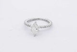 0.6cttw Diamond Ring In 14k White Gold 2.3 Grams Size 5.75 Eb0526wrxsa