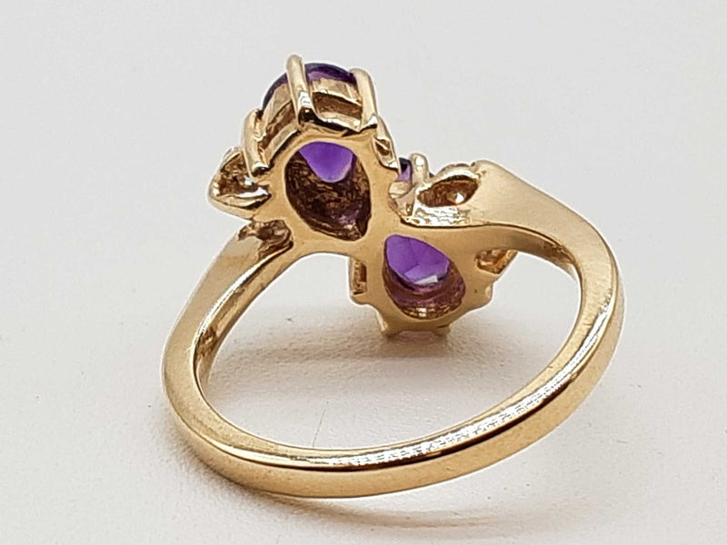 Pear Cut Amethyst 14k Yellow Gold 4.3g Ring Size 6 Do0825oxzde