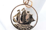 14k Yellow Gold Clipper Ship Pendant 4.7 Grams Eb0924sxsa