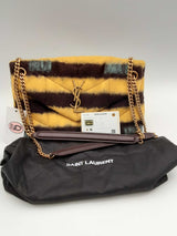 Yves Saint Laurent Tie Dye Quilted Wool Loulou Puffer Shoulder Bag Eblxezsa