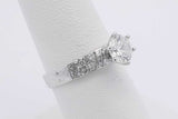 1.0ctw Center Round Diamond Ring 14k White Gold 2.5 Grams Size 6.5 Eb0325lcxzsa