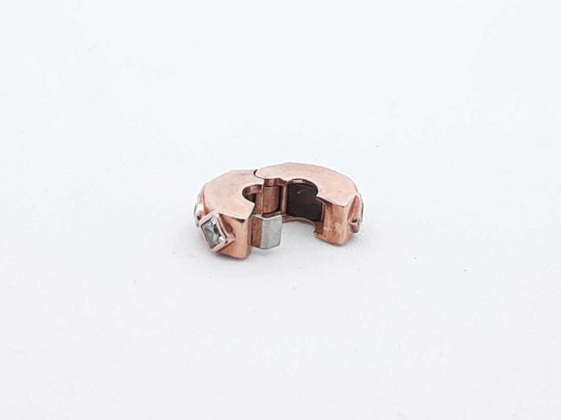Pandora Cubic Zirconia Rose Gold Plated Geometric Shapes Clip Charm 2.5 Grams Fw0425lxdu