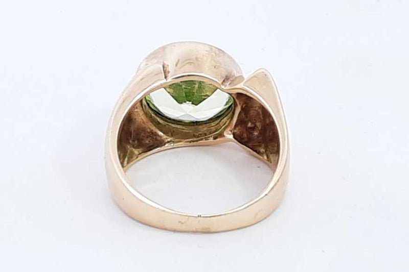 Dason Green Gemstone Ring In 10k Yellow Gold 8.7 Grams Size 7.5 Eb0824llxsa