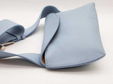 Alexander Mcqueen Light Blue Leather T-bar Sling Crossbody Bag Eb0326exzde