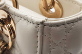 Christian Dior Quilted Cannage Lambskin Lady Dior Top Handle Bag Eb0826oxxzde