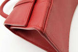 Balenciaga Red Leather Hourglass Top Handle Bag Eb0626rxzde