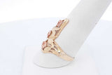 14k Yellow Gold Rose Filigree Ring 3.1 Grams Size 8.75 Eb0626lexde